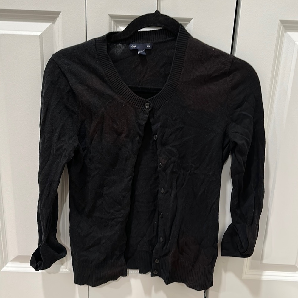 Black cardigan sweater from Gap. Size small. Like new